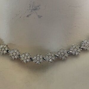 Vintage Ann Taylor Silver Floral Necklace